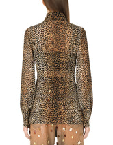 Ocelot-print georgette shirt -  | Dolce & Gabbana