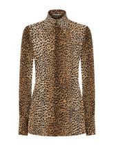 Ocelot-print georgette shirt -  | Dolce & Gabbana