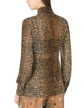 Ocelot-print georgette shirt -  | Dolce & Gabbana