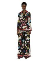 Twill pajama shirt with nocturnal flower print -  | Dolce &amp; Gabbana
