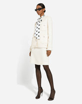 Charmeuse shirt with all-over DG logo print -  | Dolce &amp; Gabbana