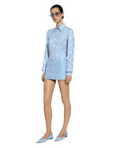 Silk jacquard shirt with all-over DG logo -  | Dolce &amp; Gabbana