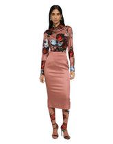 Satin shirt with vintage rose print -  | Dolce & Gabbana