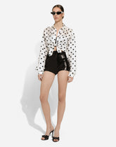 Silk twill shirt with polka-dot print -  | Dolce &amp; Gabbana