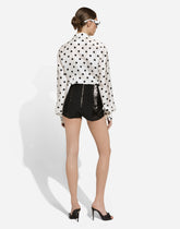 Silk twill shirt with polka-dot print -  | Dolce &amp; Gabbana