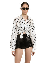Silk twill shirt with polka-dot print -  | Dolce &amp; Gabbana