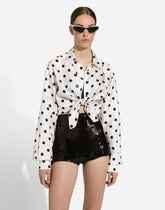 Silk twill shirt with polka-dot print -  | Dolce &amp; Gabbana