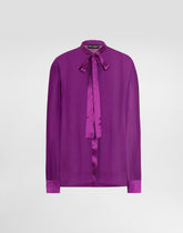 Silk chiffon shirt with pussy-bow -  | Dolce &amp; Gabbana