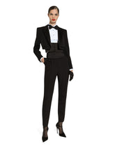 Cotton poplin shirt with piqué shirt front -  | Dolce &amp; Gabbana