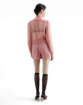 Chiffon pussy-bow shirt with ruches -  | Dolce &amp; Gabbana