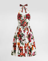 Flower-print poplin dress -  | Dolce &amp; Gabbana