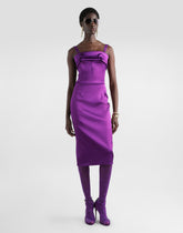Fitted satin dress -  | Dolce &amp; Gabbana