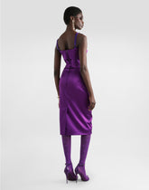 Fitted satin dress -  | Dolce &amp; Gabbana