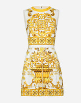 Short Majolica-print brocade dress -  | Dolce &amp; Gabbana