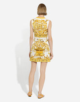 Short Majolica-print brocade dress -  | Dolce &amp; Gabbana