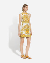 Short Majolica-print brocade dress -  | Dolce &amp; Gabbana