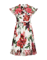 Dolce & Gabbana Pleated Dress In Elasticated Silk Cady Fabric -  | Dolce & Gabbana