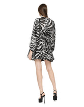 Short zebra-print chiffon dress -  | Dolce & Gabbana