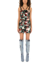 Short dress with sequined rose embellishment -  | Dolce & Gabbana