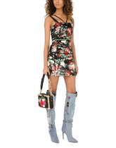 Short dress with sequined rose embellishment -  | Dolce & Gabbana