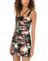 Short dress with sequined rose embellishment -  | Dolce & Gabbana