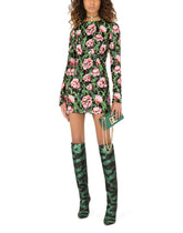 Short dress with sequined tulip embellishment -  | Dolce & Gabbana