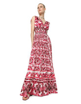 Long Majolica-print poplin dress -  | Dolce & Gabbana