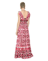 Long Majolica-print poplin dress -  | Dolce & Gabbana