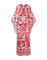 Long Majolica-print chiffon dress -  | Dolce & Gabbana