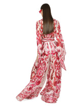 Long Majolica-print chiffon dress -  | Dolce & Gabbana