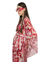 Long Majolica-print chiffon dress -  | Dolce & Gabbana