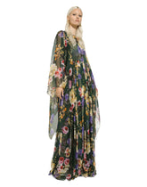 Long garden-print chiffon dress -  | Dolce &amp; Gabbana