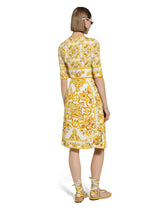 Majolica-print silk charmeuse midi dress -  | Dolce &amp; Gabbana