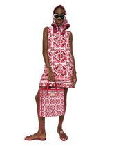 Short majolica-print brocade dress -  | Dolce &amp; Gabbana