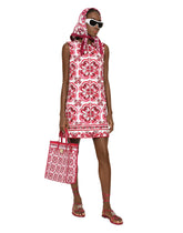 Short majolica-print brocade dress -  | Dolce &amp; Gabbana