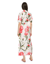 Carnation-print poplin shirt dress -  | Dolce & Gabbana