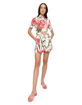 Carnation-print poplin playsuit -  | Dolce & Gabbana