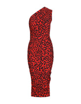One-shoulder leopard-print jersey dress -  | Dolce &amp; Gabbana