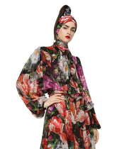Floral-print chiffon midi dress -  | Dolce & Gabbana