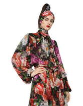 Floral-print chiffon midi dress -  | Dolce & Gabbana