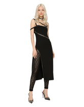 One-shoulder jersey dress with zipper -  | Dolce & Gabbana