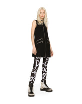 Short wool crepe A-line dress with zipper -  | Dolce & Gabbana