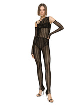 One-shoulder jumpsuit in jacquard tulle -  | Dolce &amp; Gabbana