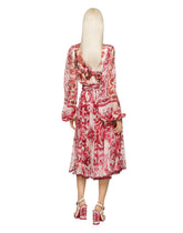 Majolica-print chiffon midi dress -  | Dolce & Gabbana
