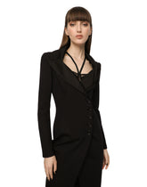 Midi coat dress in technical jersey -  | Dolce &amp; Gabbana