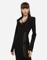 Jersey robe coat with ties and belt loops -  | Dolce &amp; Gabbana