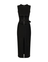 Belted jersey calf-length dress -  | Dolce & Gabbana