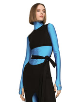 Belted jersey calf-length dress -  | Dolce & Gabbana