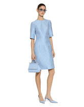 Fit-and-flare midi dress in floral jacquard -  | Dolce &amp; Gabbana