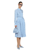 Silk satin jacquard shirt dress with DG logo -  | Dolce &amp; Gabbana